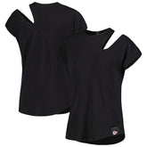 Kansas City Chiefs KIYA TOMLIN Women's Cut Out Tri-Blend Shirt - Black