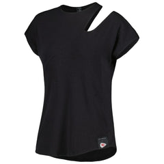 Kansas City Chiefs KIYA TOMLIN Women's Cut Out Tri-Blend Shirt - Black