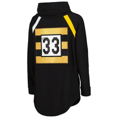 Pittsburgh Steelers KIYA TOMLIN Women's Tri-Blend Raglan Pullover Sweatshirt - Black Pullover