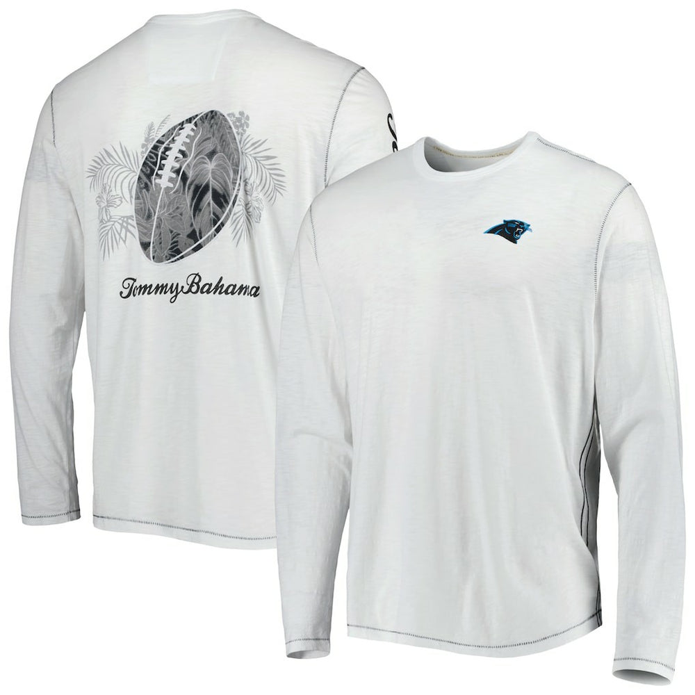 Carolina Panthers Laces Out Billboard Long Sleeve T-Shirt - White T-shirts