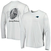 Carolina Panthers Laces Out Billboard Long Sleeve T-Shirt - White T-shirts