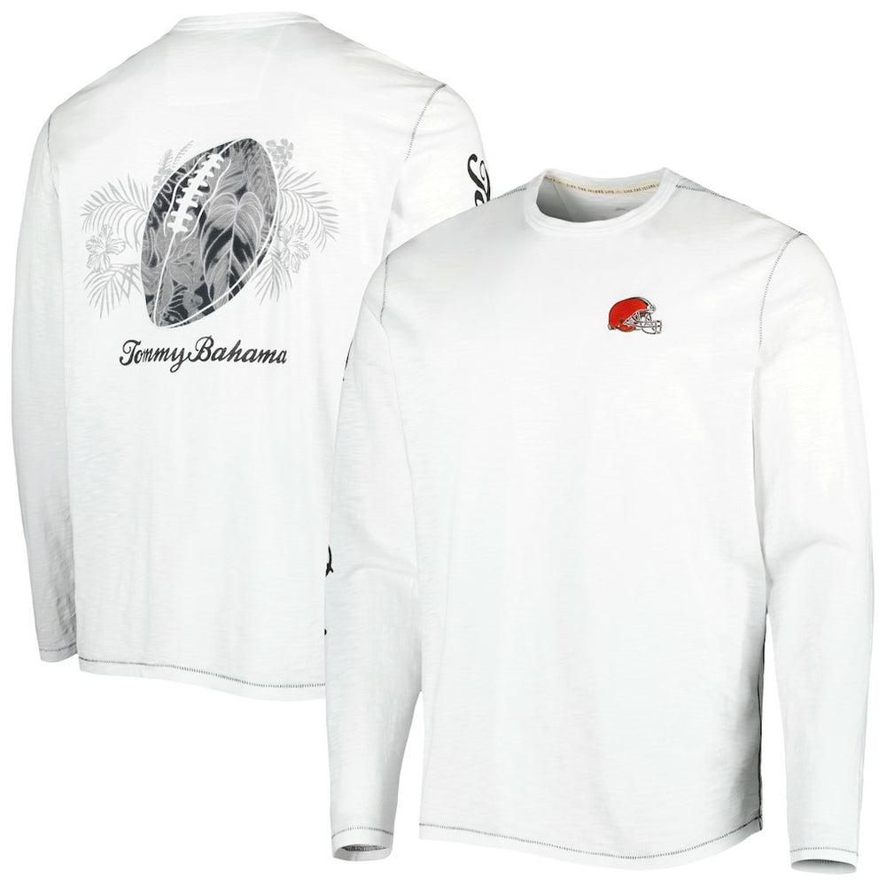 Cleveland Browns Laces Out Billboard Long Sleeve T-Shirt - White T-shirts