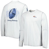 Denver Broncos Laces Out Billboard Long Sleeve T-Shirt - White T-shirts