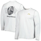Los Angeles Chargers Laces Out Billboard Long Sleeve T-Shirt - White T-shirts