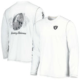 Las Vegas Raiders Laces Out Billboard Long Sleeve T-Shirt - White T-shirts