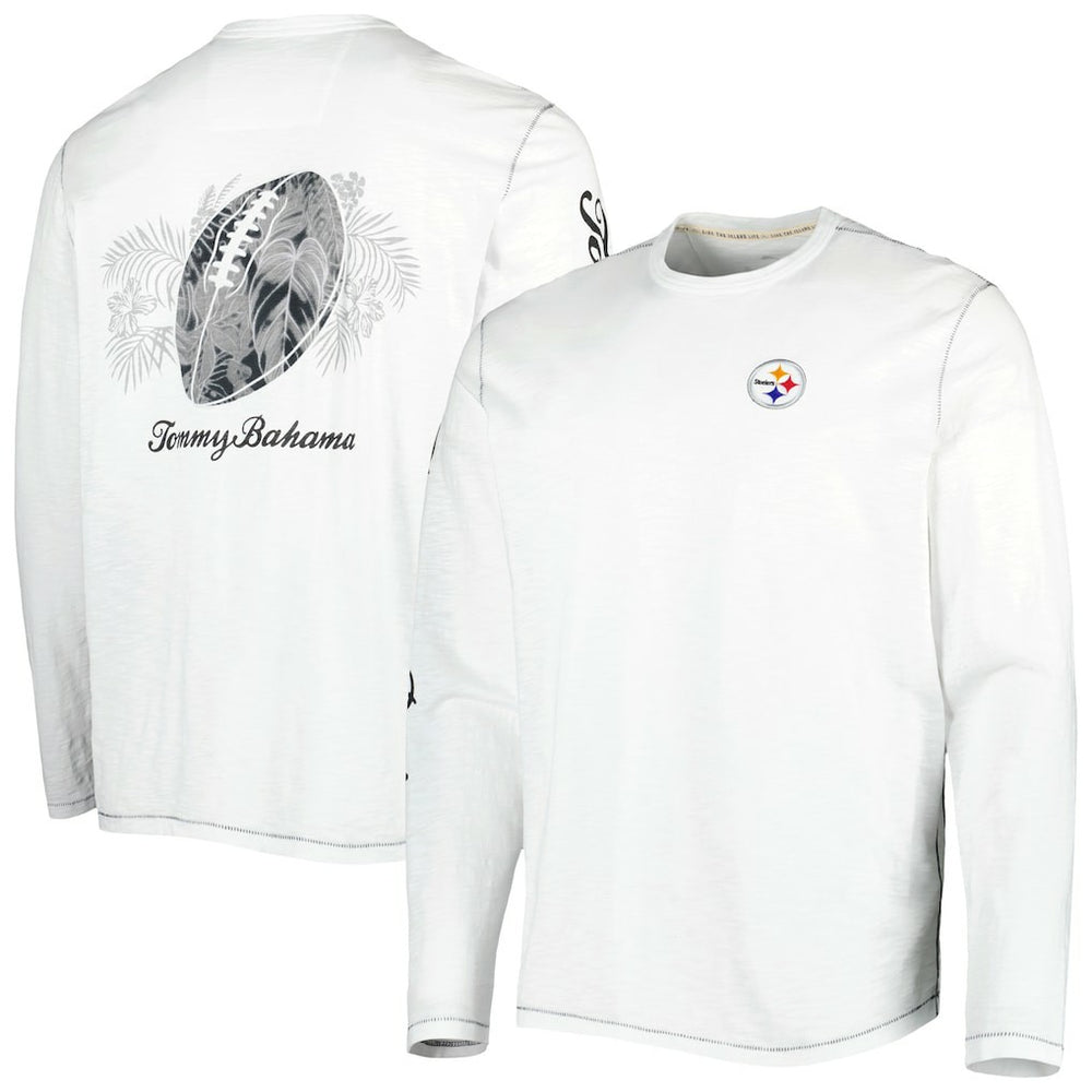 Pittsburgh Steelers Laces Out Billboard Long Sleeve T-Shirt - White T-shirts