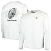 Pittsburgh Steelers Laces Out Billboard Long Sleeve T-Shirt - White T-shirts