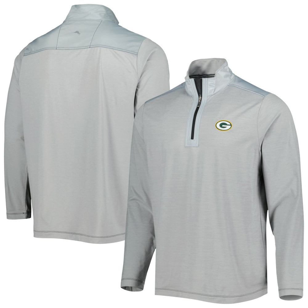 Green Bay Packers On Deck IslandZone Half-Zip Jacket - Gray Jackets