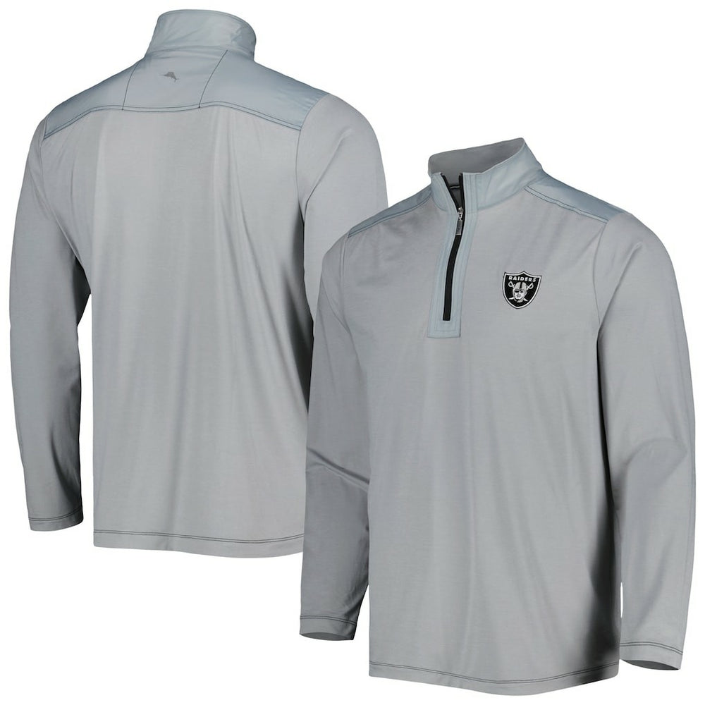 Las Vegas Raiders On Deck IslandZone Half-Zip Jacket - Gray Jackets