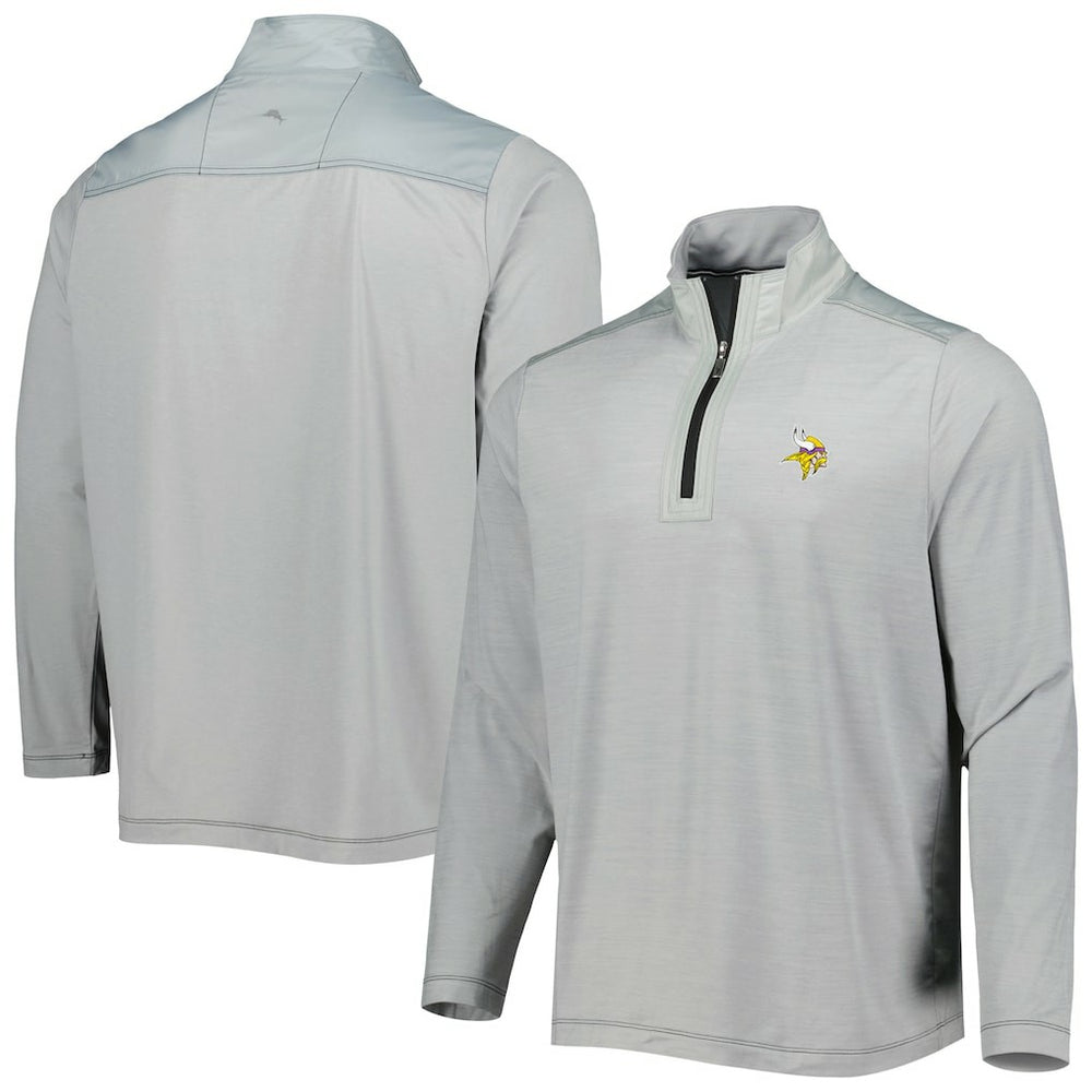 Minnesota Vikings On Deck IslandZone Half-Zip Jacket - Gray Jackets