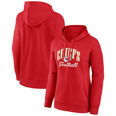 Kansas City Chiefs Women's Team Logo Victory Script Pullover Hoodie - Red Hoodies