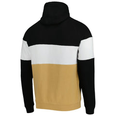 New Orleans Saints New Era Colorblock Current Pullover Hoodie - Gold/Black Hoodies