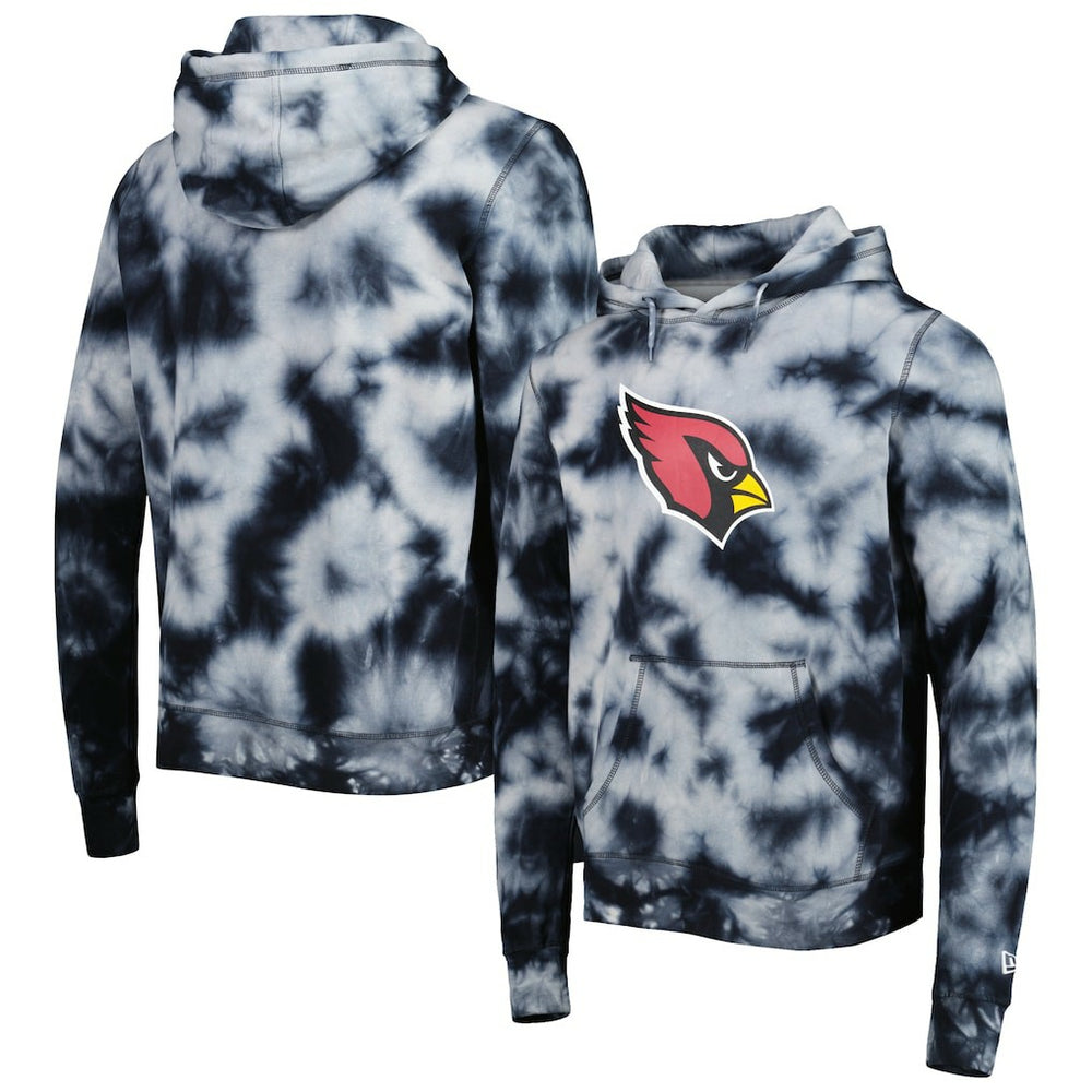 Arizona Cardinals New Era Team Tie-Dye Pullover Hoodie - Black Hoodies