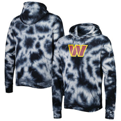 Washington Commanders New Era Team Tie-Dye Pullover Hoodie - Black Hoodies