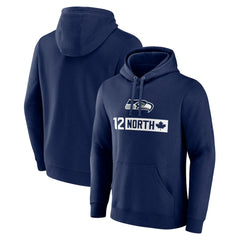Seattle Seahawks 12 North Pullover Hoodie - College Navy Hoodies