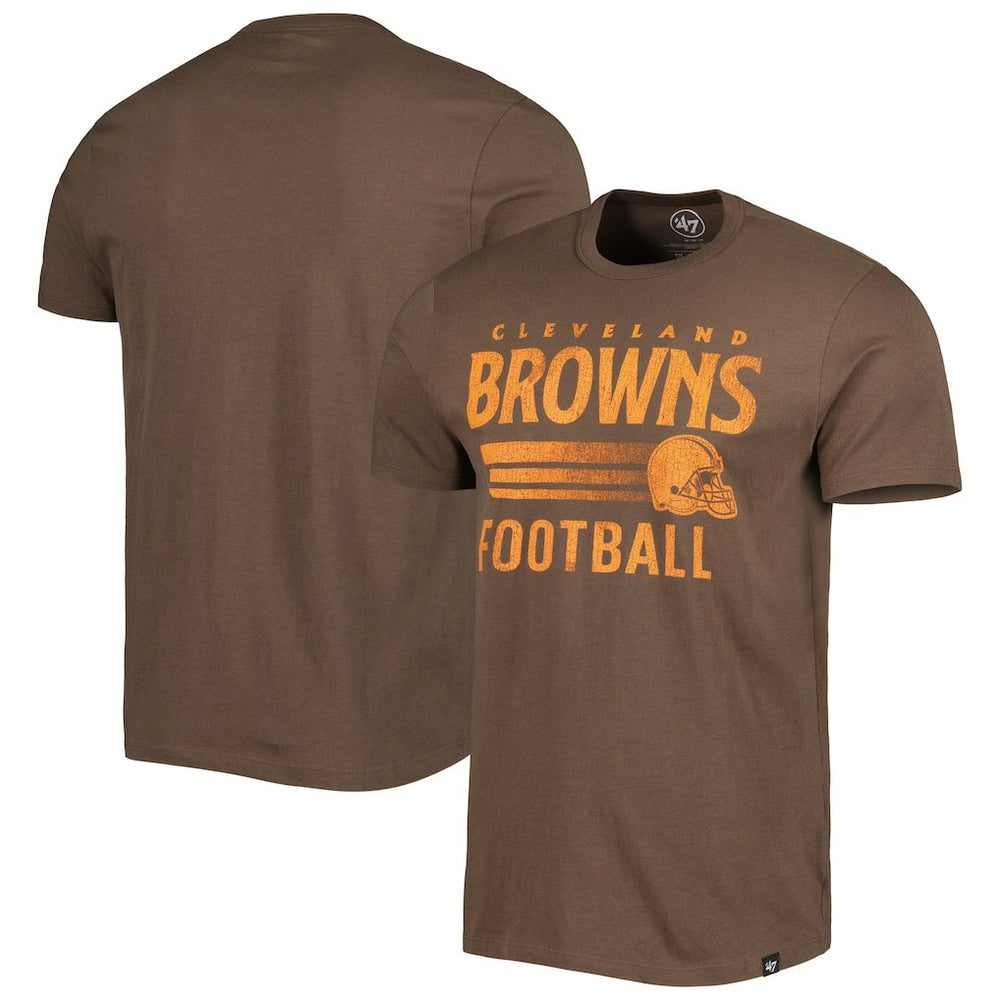 Cleveland Browns '47 Wordmark Rider Franklin T-Shirt - Brown T-shirts