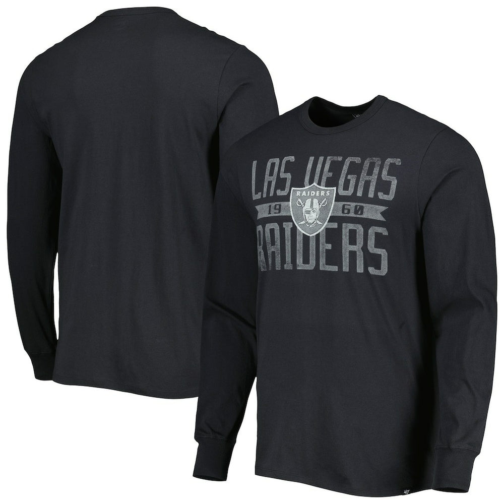 Las Vegas Raiders '47 Brand Wide Out Franklin Long Sleeve T-Shirt - Black T-shirts