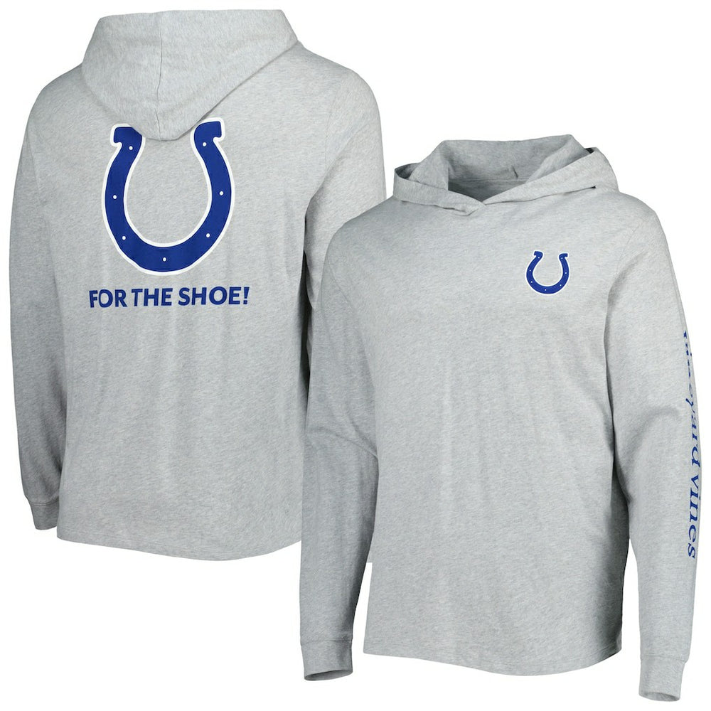 Indianapolis Colts Vineyard Vines Local Long Sleeve Hoodie T-Shirt - Heathered Gray Hoodies