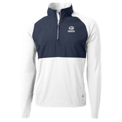 Green Bay Packers Cutter & Buck Adapt Eco Knit Hybrid Recycled Quarter-Zip Pullover Top - White Pullover