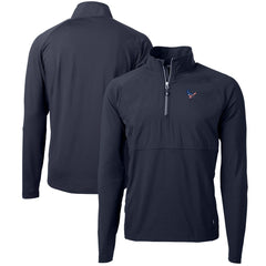 Houston Texans Cutter & Buck Adapt Eco Knit Hybrid Recycled Quarter-Zip Pullover Top - Navy Pullover