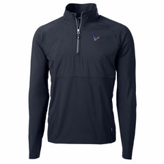 Houston Texans Cutter & Buck Adapt Eco Knit Hybrid Recycled Quarter-Zip Pullover Top - Navy Pullover