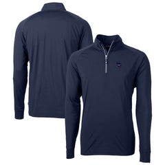 Minnesota Vikings Cutter & Buck Team Adapt Eco Knit Hybrid Recycled Quarter-Zip Pullover Top - Navy Pullover