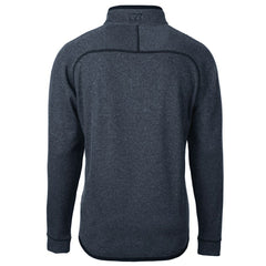 Kansas City Chiefs Cutter & Buck Big & Tall Mainsail Sweater Knit Half-Zip Pullover Jacket - Heathered Navy Pullover