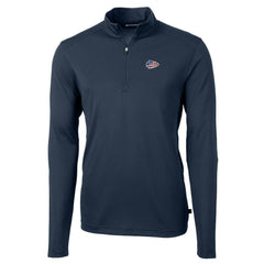 Kansas City Chiefs Cutter & Buck Big & Tall Virtue Eco Pique Recycled Quarter-Zip Jacket - Navy Jackets