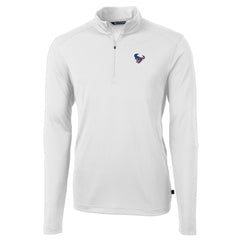Houston Texans Cutter & Buck Big & Tall Virtue Eco Pique Recycled Quarter-Zip Jacket - White Jackets