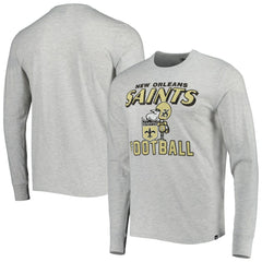 New Orleans Saints '47 Dozer Franklin Long Sleeve T-Shirt - Heathered Gray T-shirts