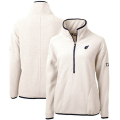 Arizona Cardinals Cutter & Buck Women's Americana Cascade Eco Sherpa Fleece Half-Zip Pullover Jacket - Cream Pullover