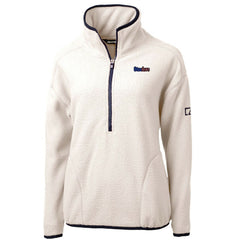 Pittsburgh Steelers Cutter & Buck Women's Americana Cascade Eco Sherpa Fleece Half-Zip Pullover Jacket - Cream Pullover