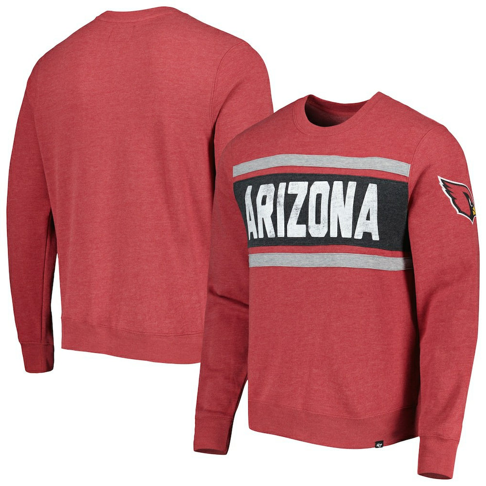 Arizona Cardinals '47 Bypass Tribeca Pullover Sweatshirt - Heathered Cardinal Pullover