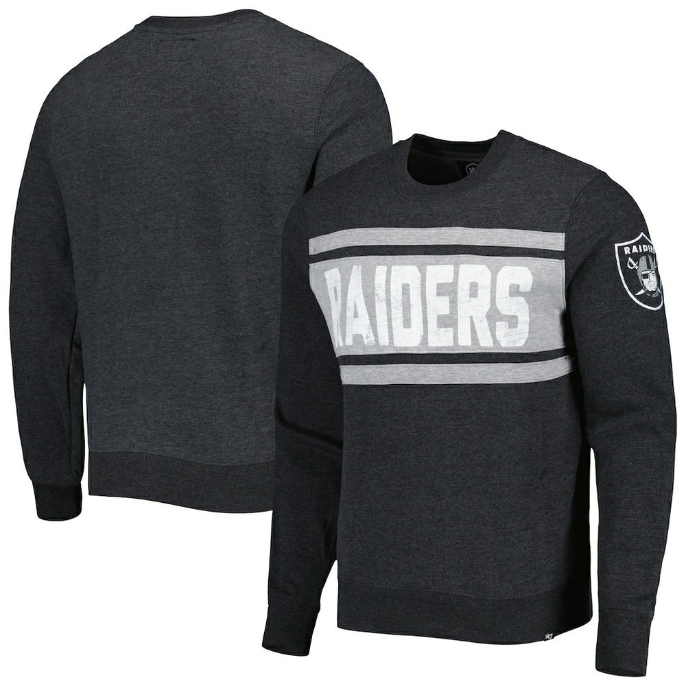 Las Vegas Raiders '47 Bypass Tribeca Pullover Sweatshirt - Heathered Black Pullover