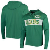 Green Bay Packers '47 Field Franklin Hooded Long Sleeve T-Shirt - Green T-shirts