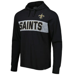 New Orleans Saints '47 Field Franklin Hooded Long Sleeve T-Shirt - Black T-shirts