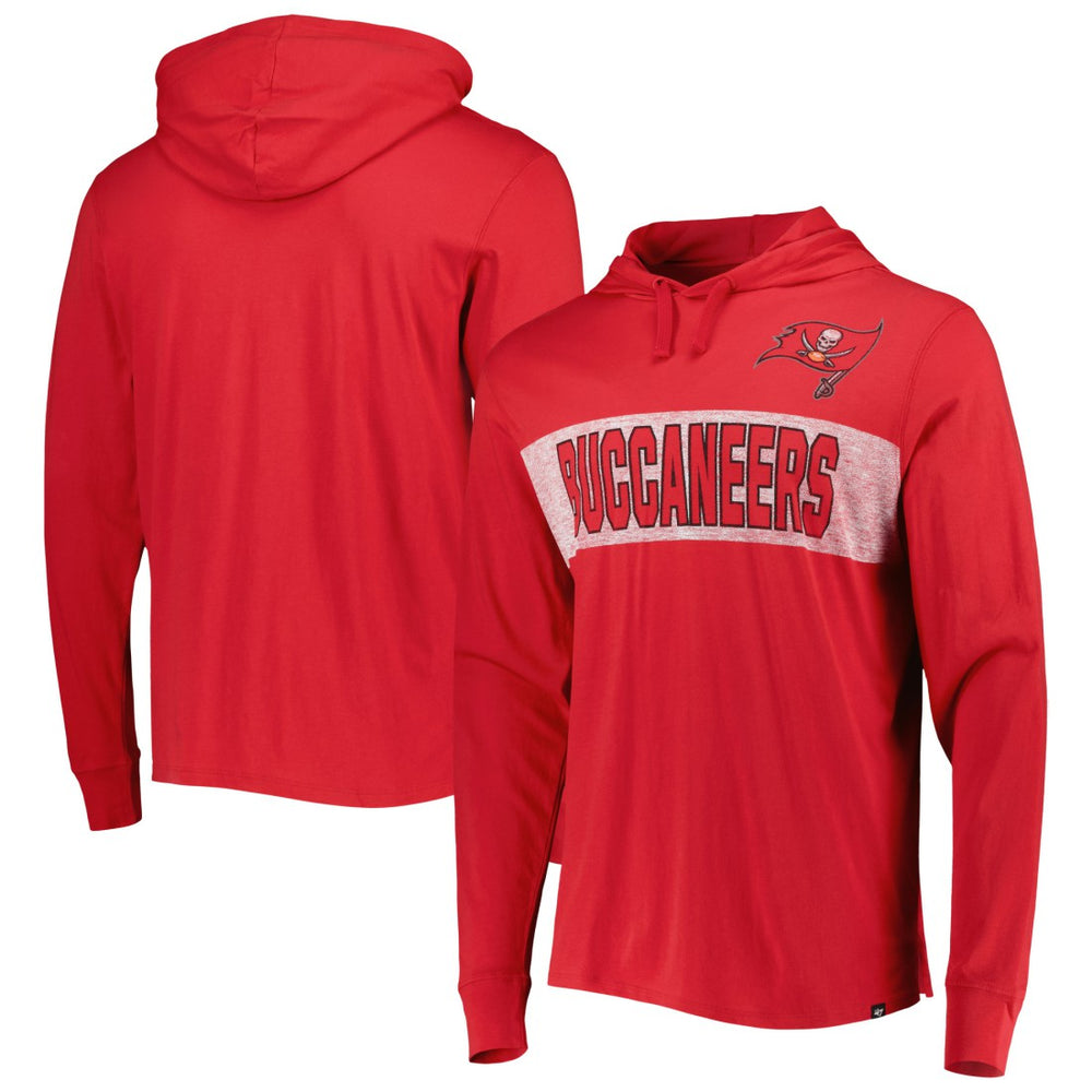 Tampa Bay Buccaneers '47 Field Franklin Hooded Long Sleeve T-Shirt - Red T-shirts