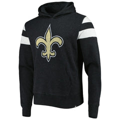 New Orleans Saints '47 Premier Nico Pullover Hoodie - Heathered Black Hoodies