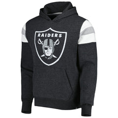 Las Vegas Raiders '47 Premier Nico Pullover Hoodie - Heathered Black Hoodies