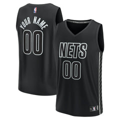 Brooklyn Nets Custom Fast Break Jersey Statement Edition Black - Fanatics
