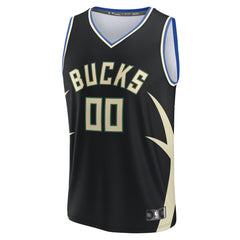 Milwaukee Bucks Custom Fast Break Jersey Statement Edition Black - Fanatics