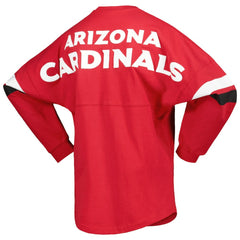 Arizona Cardinals Women's Spirit Jersey Lace-Up V-Neck Long Sleeve T-Shirt - Cardinal T-shirts