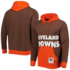 Cleveland Browns Big Face 5.0 Pullover Hoodie - Brown Hoodies