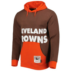 Cleveland Browns Big Face 5.0 Pullover Hoodie - Brown Hoodies