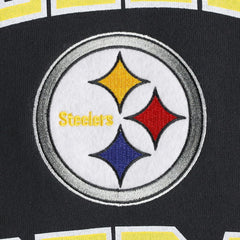 Pittsburgh Steelers Washed Short Sleeve Pullover Hoodie - Black Hoodies