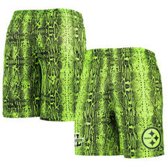 Pittsburgh Steelers New Era Summer Pop Shorts - Neon Green Shorts
