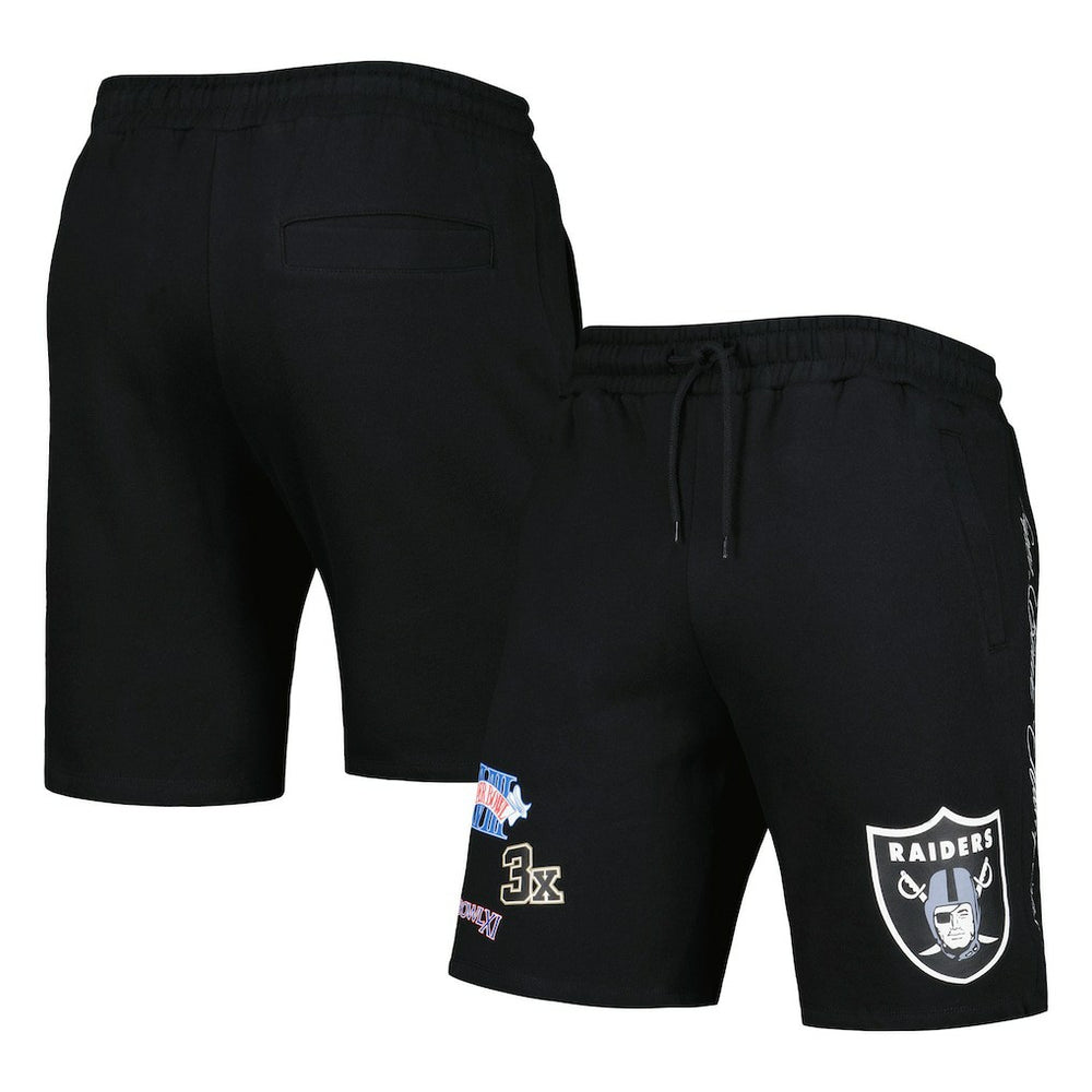 Las Vegas Raiders New Era Historic Champs Shorts - Black Shorts