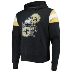 New Orleans Saints '47 Legacy Premier Nico Pullover Hoodie - Black Hoodies