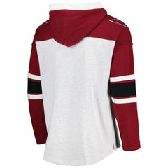 Arizona Cardinals '47 Gridiron Lace-Up Pullover Hoodie - Heather Gray Hoodies