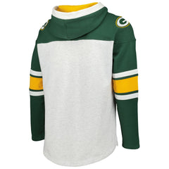 Green Bay Packers '47 Gridiron Lace-Up Pullover Hoodie - Heather Gray Hoodies